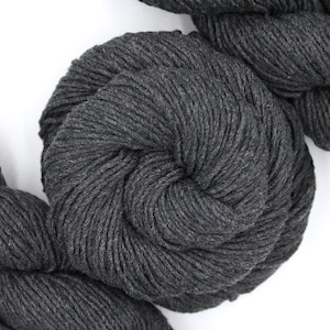 Shadow Grey - 100% Recycled Cotton, Vegan, Eco Friendly, Reclaimed Sweater, Upcycled Yarn - Worsted Weight