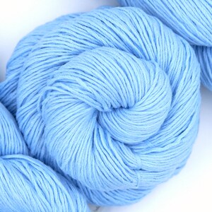 Arctic Blue - 100% Cotton Reclaimed Sweater Upcycled/ Recycled Yarn - Sport Weight