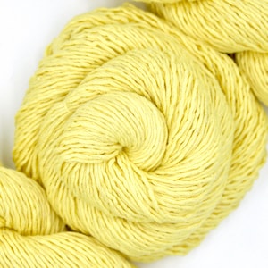 Amalfi Lemon - Cotton, Acrylic Reclaimed Sweater Upcycled/ Recycled Yarn - Dk weight