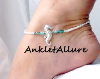 SEAHORSE Anklet for Women BEACH Anklets Seahorse Jewelry Vacation Gift for Her Summer Anklet