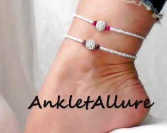 DISCO Ball Anklet for Women Rhinestone Jewelry BLING Anklet Girlfriend Gift Bling Gift Party Jewelry