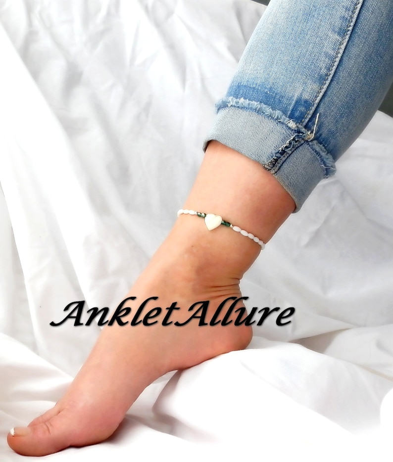 Romantic BEACH Anklet HEART CHOKER ShellAnklets for Women