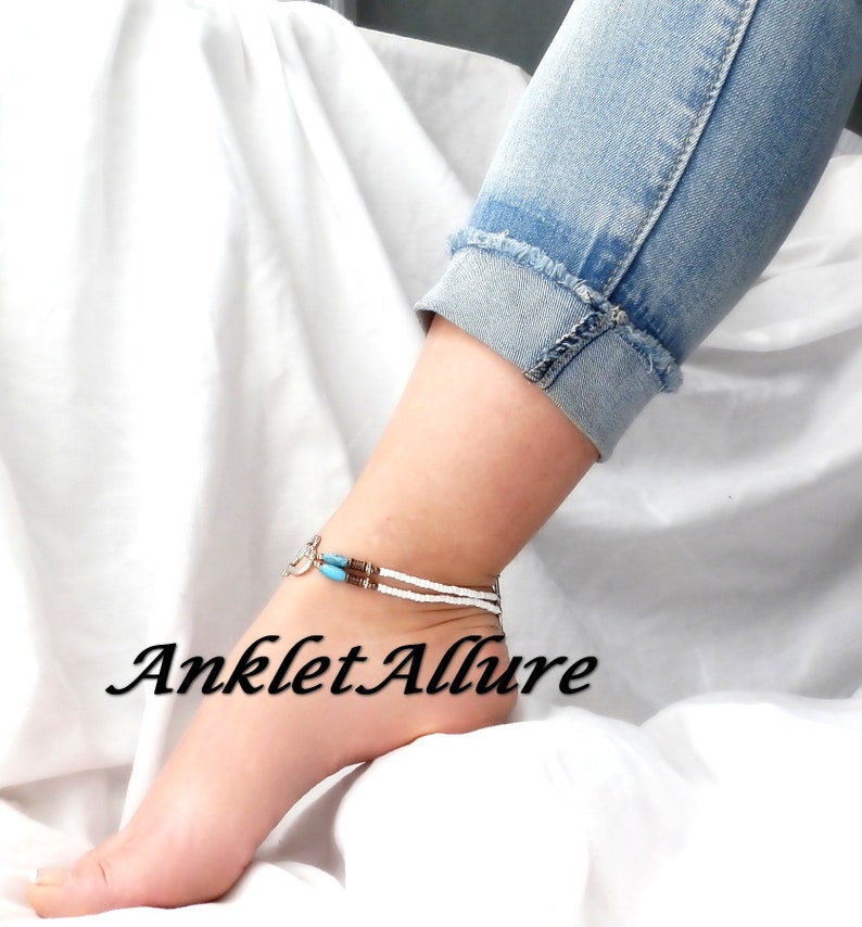 WESTERN Love Heart Anklets for Women DOUBLE Mixed Metal