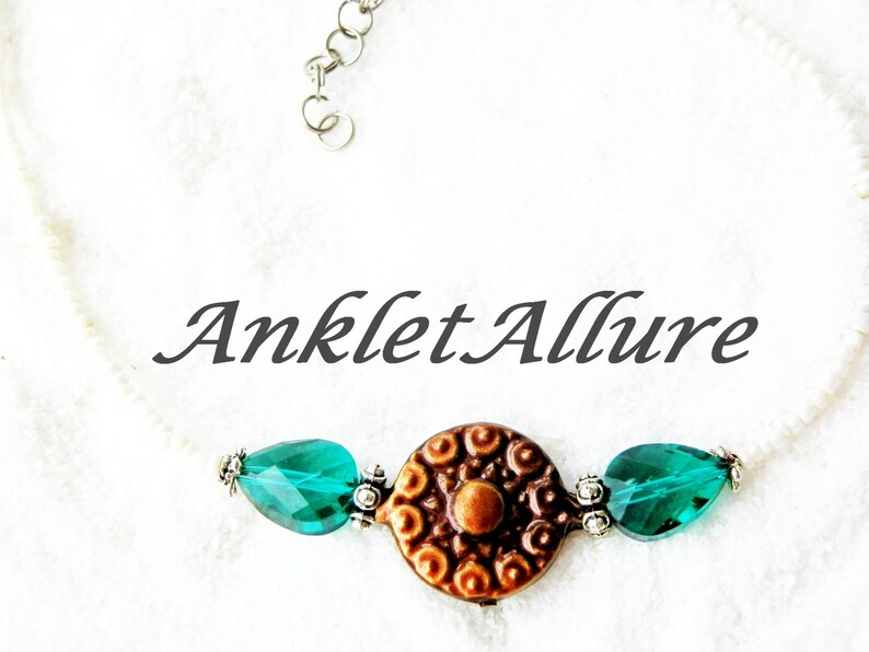 Vintage Anklet Boho Beach Ankle Bracelet Copper Jewelry Choker Necklace Anklets For Women