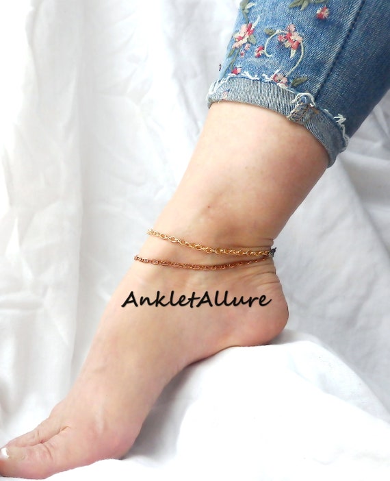 Metal anklets deals