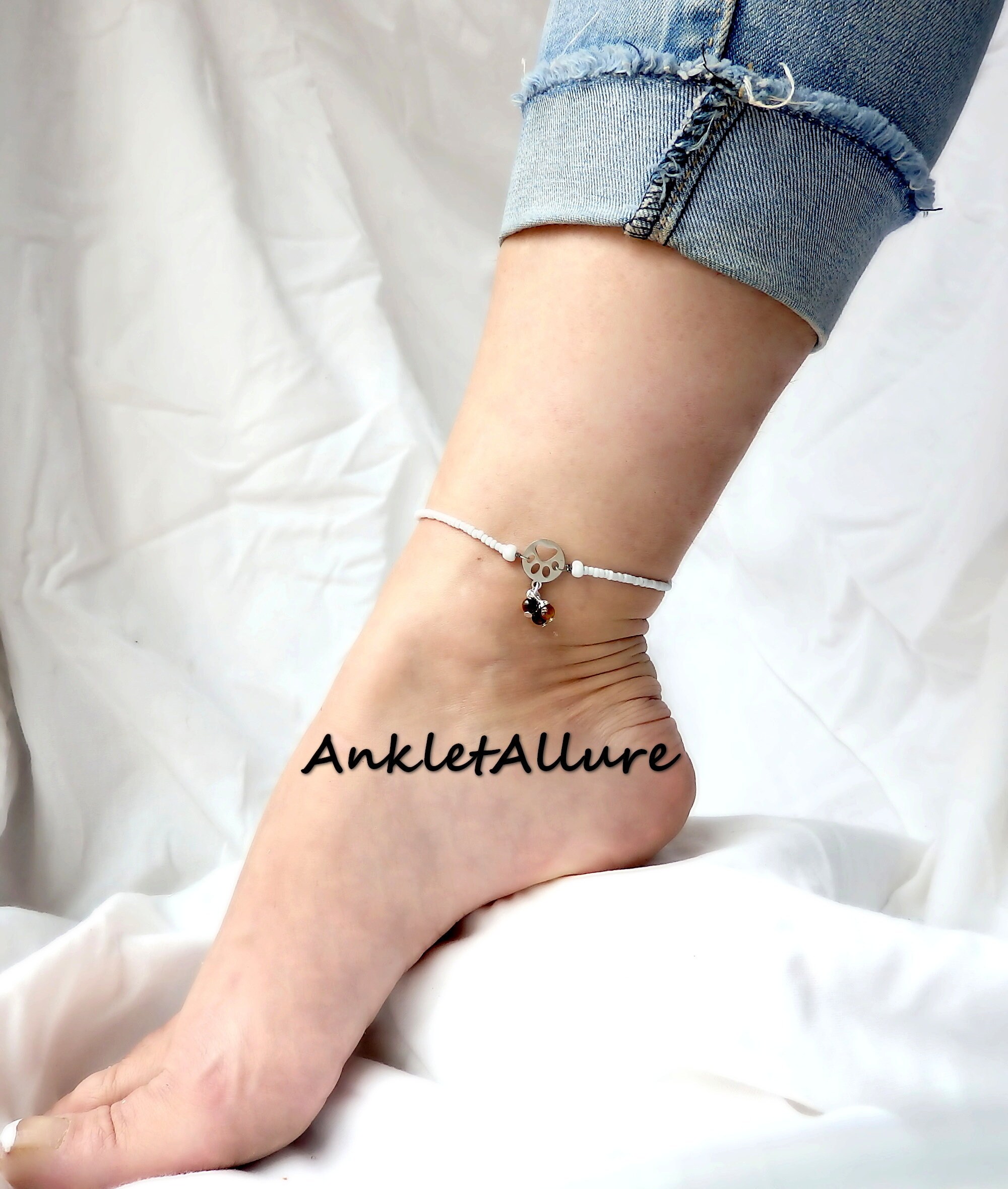 dog paw anklet