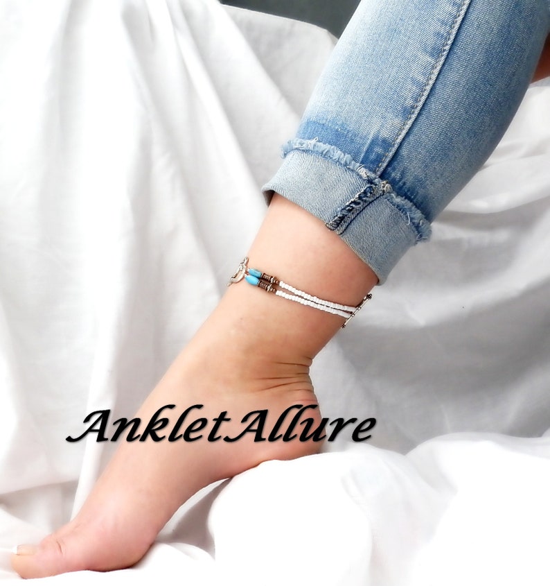 WESTERN Love Heart Anklets for Women DOUBLE Mixed Metal