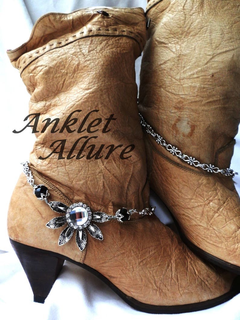 FLORAL Boot Jewelry FLOWER Boot Chains Boot Cuffs Gift for Her