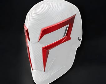 Máscara de Spiderman 2099 (archivo STL 3D) para cosplay (impresión fácil)