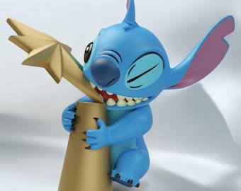 File STL 3D Stitch Christmas Star: modello di figura facile da stampare
