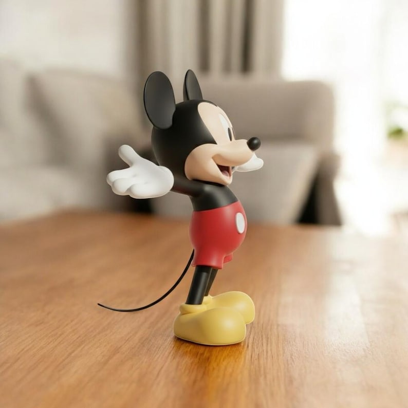 Mickey Mouse STL File, 3D Mickey Mouse Figure Stl, Easy To Print, High Quality Stl