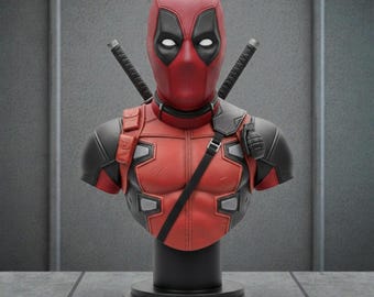 Deadpool Bust STL File: 3D Statue Bust