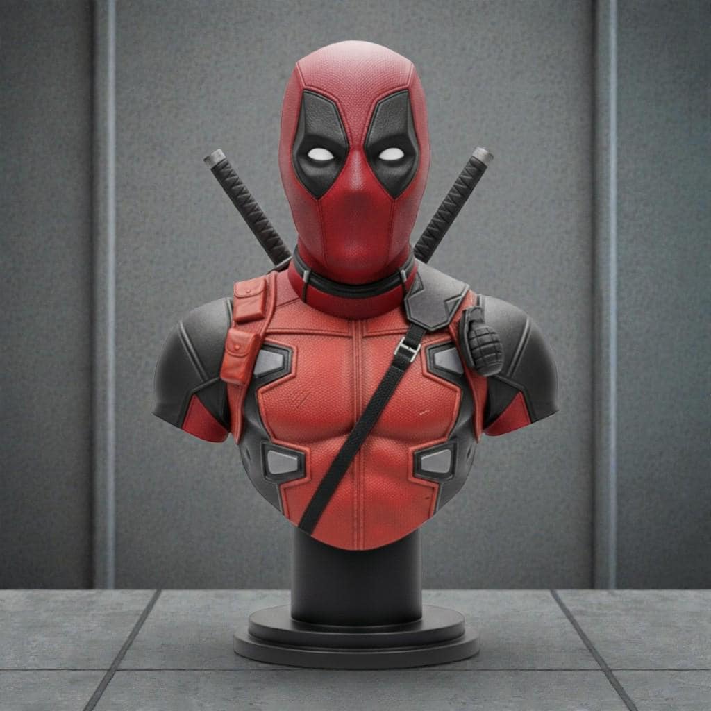 Deadpool Bust STL File: 3D Statue Bust - Etsy