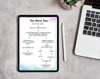 Worry Tree Worksheet: CBT Anxiety Management Tool (PDF Download)