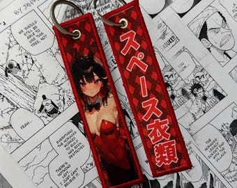 Waifu Poker Anime Manga Embroidered Jet tag | Keychain | Key tag | Lanyard