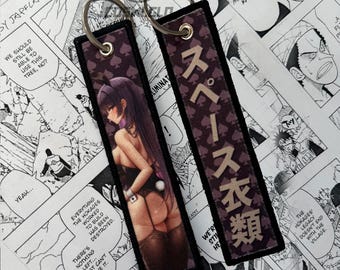 Waifu Poker Anime Manga Embroidered Jet tag | Keychain | Key tag | Lanyard