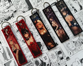Waifu Poker Anime Manga Embroidered Jet tag | Keychain | Key tag | Lanyard