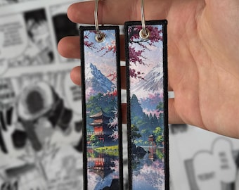 Fancy Japan Style Anime Embroidered Jet tag | Keychain | Key tag | Lanyard