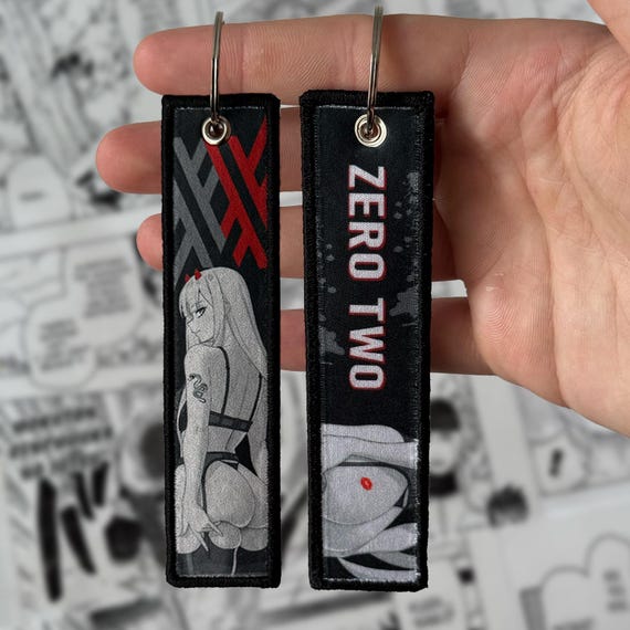 Waifu Zerotwo Anime Manga Embroidered Jet Tag | Keychain | Key Tag