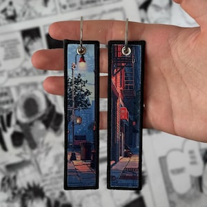 PixelArt Anime Manga Embroidered Jet tag | Keychain | Key tag | Lanyard