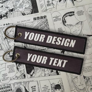 Custom Embroidered Jet tag | Keychain | Key tag | Lanyard
