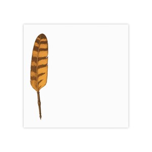 Blocs-notes design plume, jolies fournitures de bureau, pense-bêtes respectueux de l'environnement, accessoires d'agenda, cadeau pour écrivains, papeterie avec plumes brunes