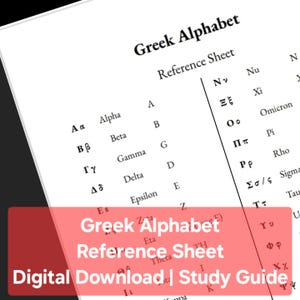 Greek Alphabet Reference Sheet | Ancient Writing Study Guide (Digital Download)