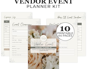 Kit imprimible para planificación de eventos de proveedores / Organizador de stands para ferias de artesanía / Rastreador de inventario y ventas (PDF) / Plantilla para eventos de pequeñas empresas