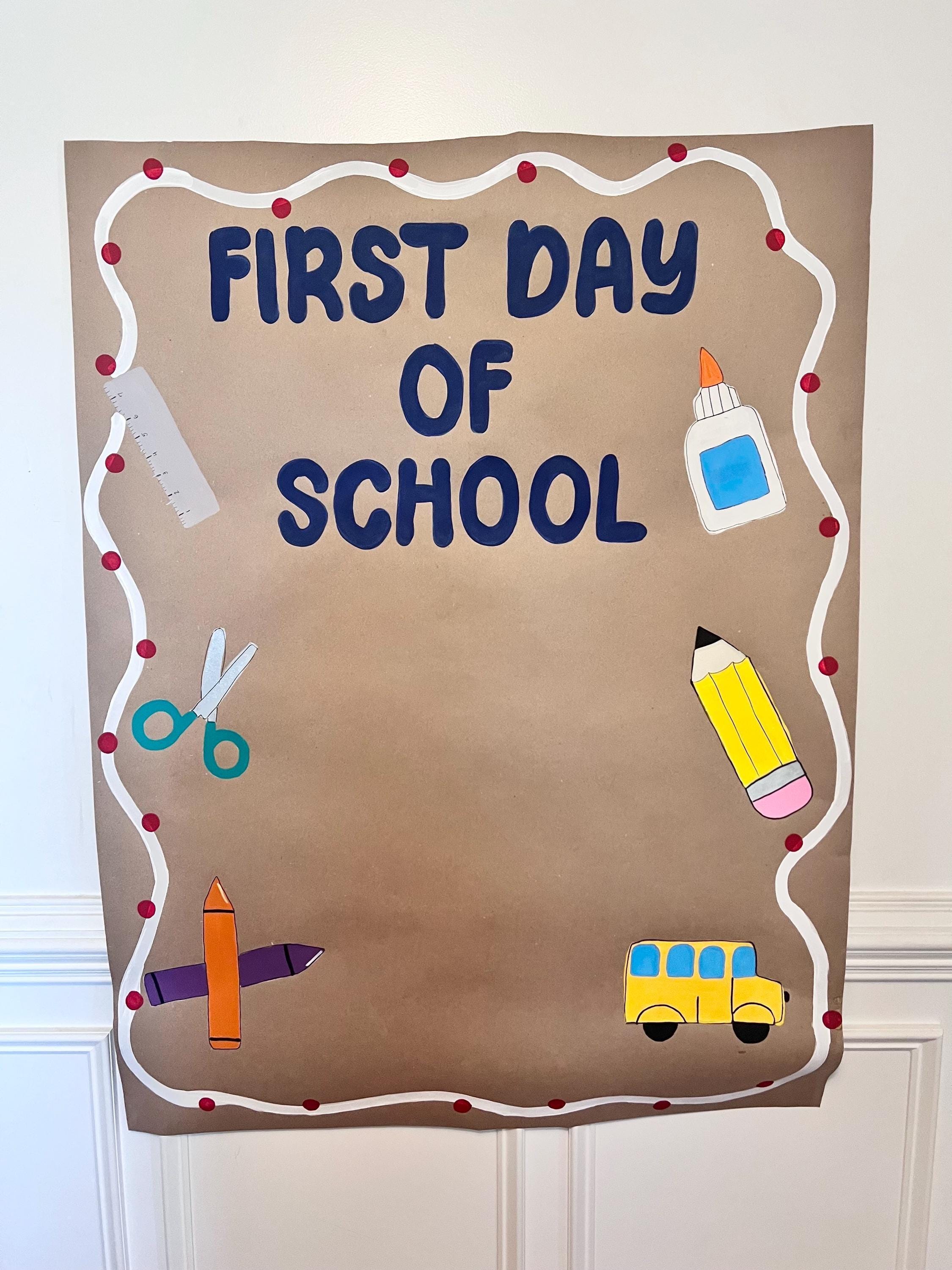 Hand-painted Butcher Paper First Day of School Banner: Custom Classroom ...