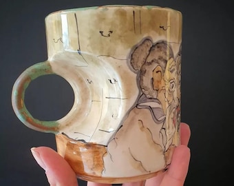 Ghibli Mug: Handmade Ceramic Anime Cup - Miyazaki Inspired Pottery