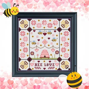 FICHIER PDF NUMERIQUE - Point de croix - Bee Love