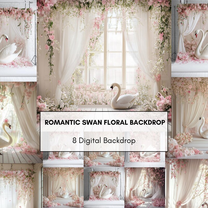 Menu Backdrop Swan Swan Backdrop - Etsy