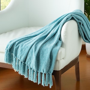 Soft Throw Blanket For Home Decor, Lightweight Cozy Tassels Blanket, Cozy Warm Blanket, Elegant Couch Throw Blanket, Couch Decor Gift