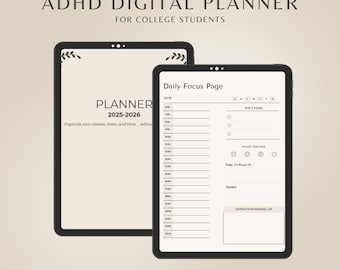 Agenda Digital para TDAH: Organizador Acadêmico para Estudantes do GoodNotes (Download Digital)