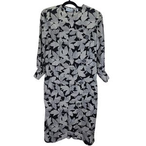 Vintage Adrianna Papell 100% Seide Damen Kleid 10 Büro Academia Hahnentritt Bild 6