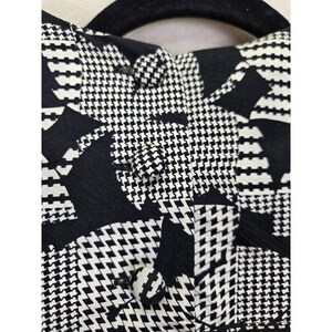 Vintage Adrianna Papell 100% Seide Damen Kleid 10 Büro Academia Hahnentritt Bild 8