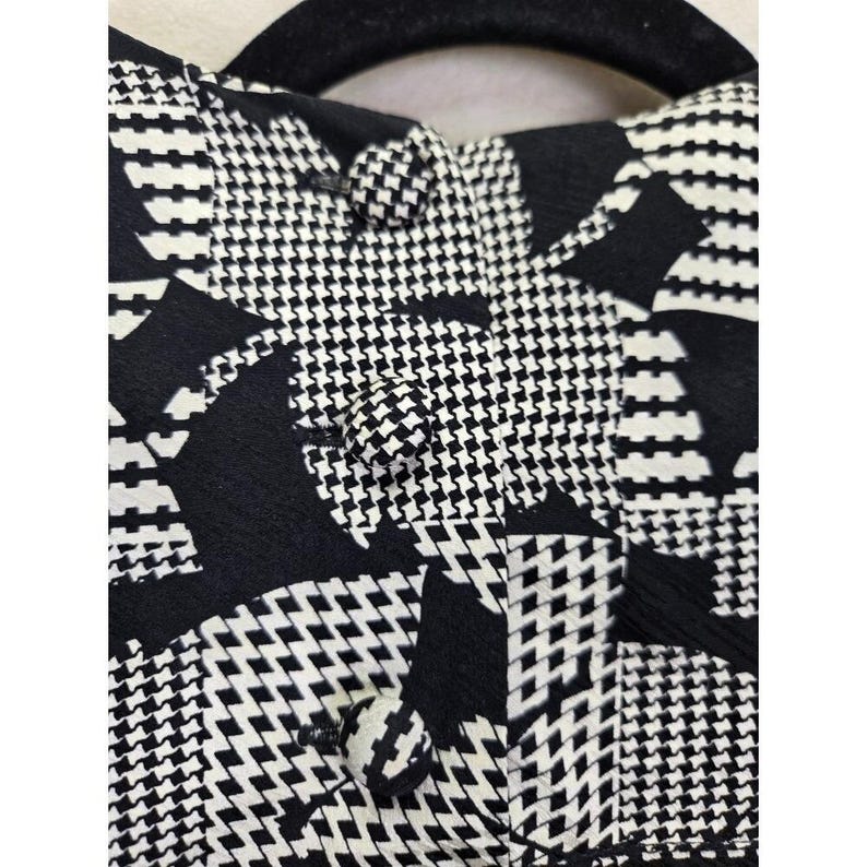Vintage Adrianna Papell 100% Seide Damen Kleid 10 Büro Academia Hahnentritt Bild 8