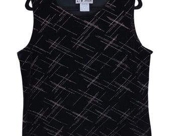 Camisa sin mangas vintage N Touch para mujer, talla grande, de terciopelo, estilo oficina, estilo gótico, color negro