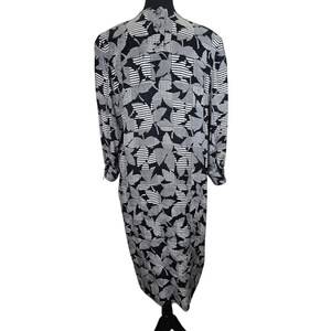 Vintage Adrianna Papell 100% Seide Damen Kleid 10 Büro Academia Hahnentritt Bild 3