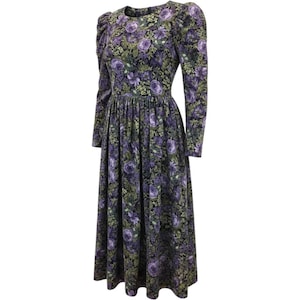 Laura Ashley Purple Dress - Etsy