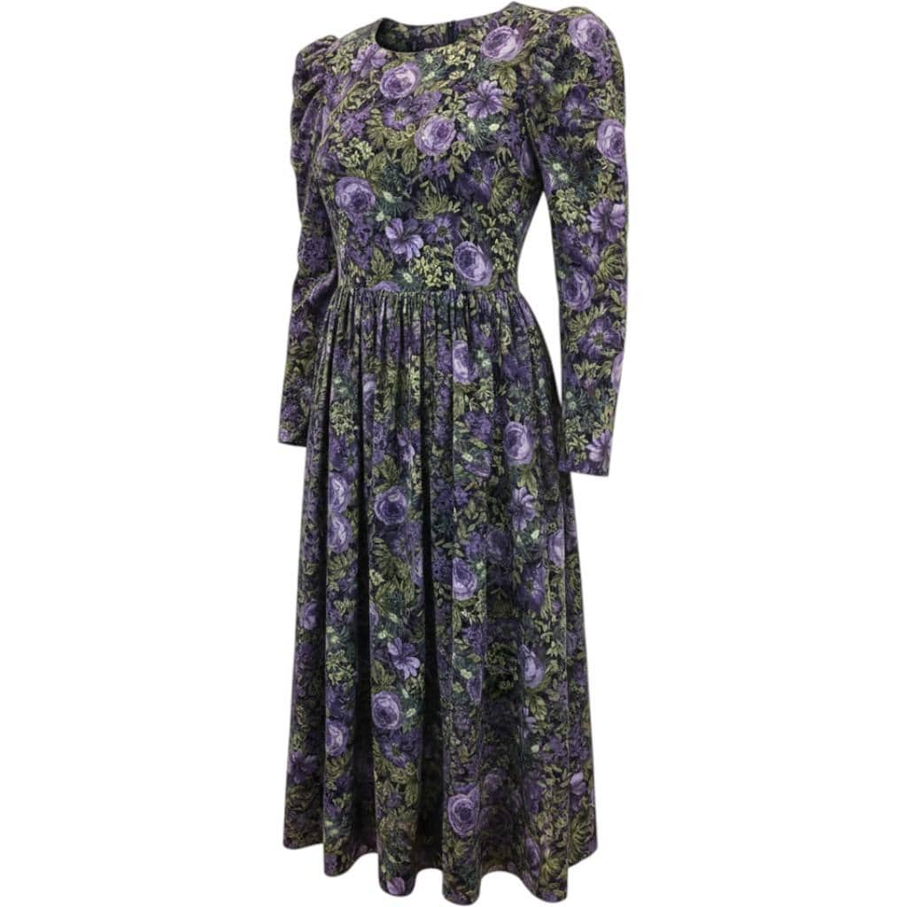 Laura Ashley Purple Dress - Etsy