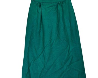 Falda vintage de lana Pendleton para mujer, talla 6, estilo Academia, años 80, verde, estilo preppy y profesional.
