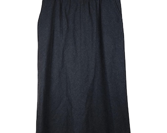 Falda midi vintage de mezcla de lana gris carbón de Liz Claiborne, talla 18, Academia Preppy