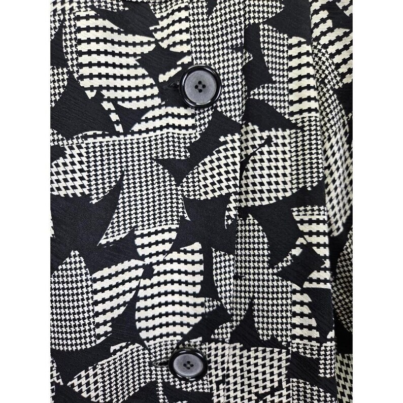 Vintage Adrianna Papell 100% Seide Damen Kleid 10 Büro Academia Hahnentritt Bild 5