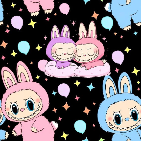 Tela Labubu para hacer faldas y ropa, tela de muñecas monstruosas