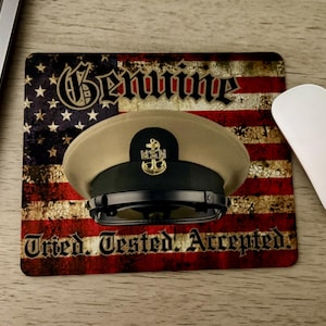 US Navy Chief Mouse Pad: CPO Pride, Anchor & American Flag