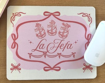 Tappetino per mouse La Jefa – Design del capo della Marina Militare Rosa, regalo per moglie di un militare