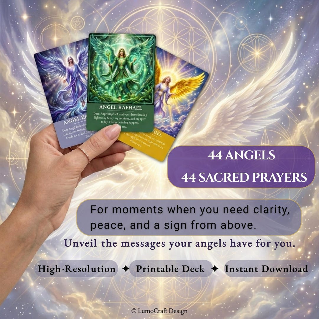 44 Archangel Oracle Cards, Daily Guidance Prayer Deck (digital Download ...