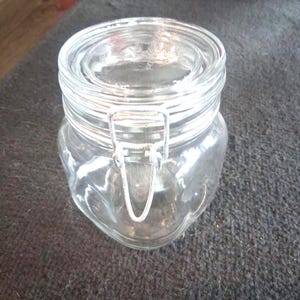 Vintage 3/4 L Fidenza Glasbehälter mit Klappdeckel, Made in Italy