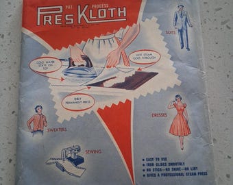 Vintage Weaver Pres Kloth Pressing Cloth Ironing Cloth Original Package